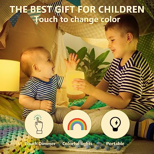 Bedside Table Lamp, Night Lights For Bedroom- Portable Sensor Remote Control Bedside Lamps With Quick Rechargeable Usb Dimmable Warm White Light 13 Colors Rgb Table Lamp For Bedroom Living Room Office #TOP7