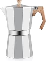 Vista 14 de wedrink Cafetera de Espresso para Estufa 3 Tazas Olla Moka Cafetera de Café Cubana Cafetera para Estufa Moka Espresso Italiano (150ml/5.1 fl oz)