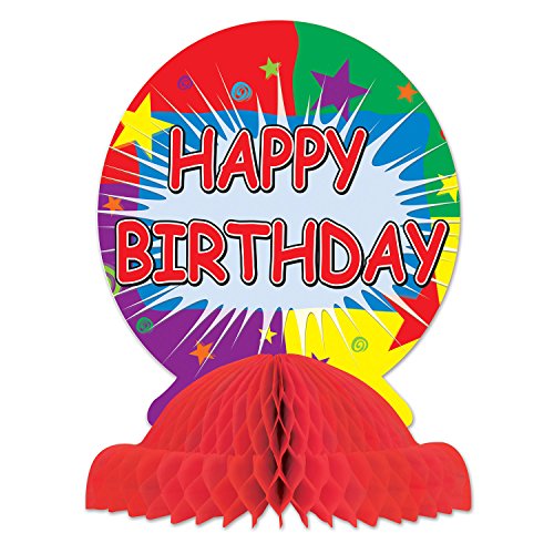 Happy Birthday Centerpiece Party Accessory (1 count) (1/Pkg)