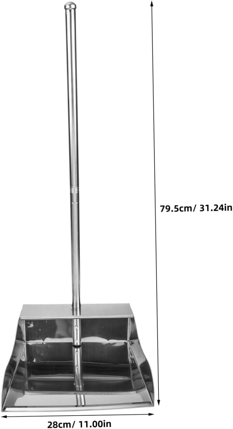 VOSAREA Heavy Duty Cleaning Dustpan Long Handle No Stoop Dustpan for Household for Home