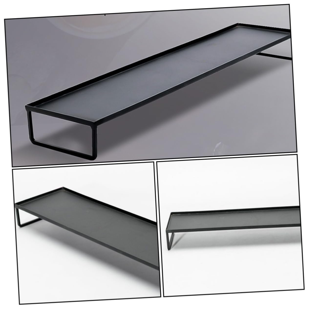 Happyyami 1Pc Iron Teaware Storage Rack Multipurpose Plant Pot Shelf for Teacups Teapots Succulents Iron Craft Design Compact