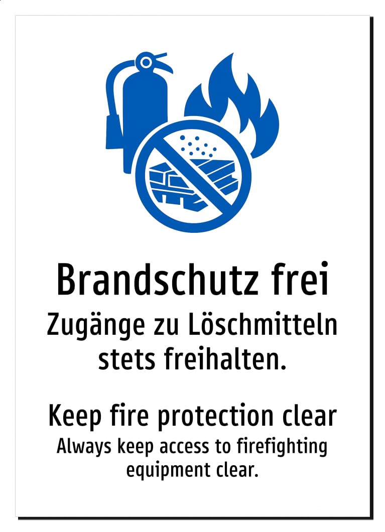 56583-DEEN-S-13 | Brandschutz frei/Keep fire protection clear Schild