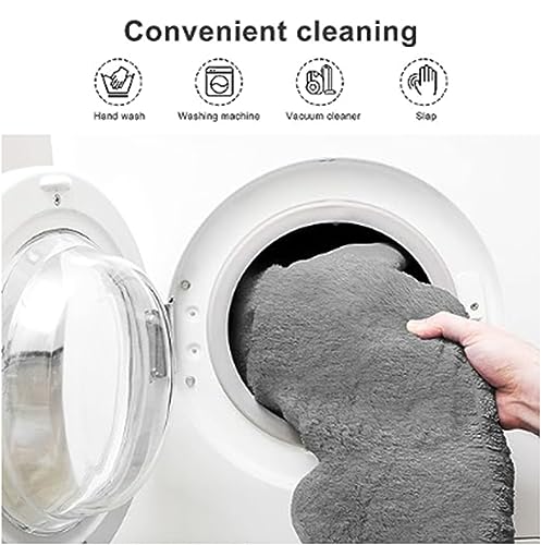 DSXH Pouf Géant Immense, Beanbag (sans Remplissage) Meubles de Salon Party Lavable Pouf Poire Fauteuil Poire Housse de-(Color：Gris Clair,Size：6FT) – vue 7