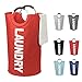 DOKEHOM 90L Paniers à linge (7 Couleurs), Pliable Sac à linge, Pliage Grande Capacité Corbeilles à linge (Rouge, L)