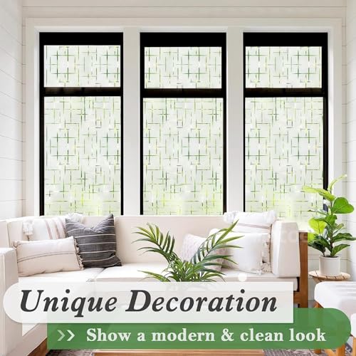 MOCOCO Premium Vinyl Privacy Stained Frosted Window Glass Film (12x25 Inch) - Self-Adhesive Tint Wallpaper Sticker Opaque Sheet for Glass Cover Window, Door, Office.| Anti-UV. Vertical Horizontal - Image 7