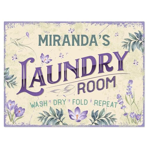 Custom Laundry Room Sign, Personalized Name for Laundry Room Home