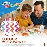 SOL Glitter Art Crafting Bundle with 10x Colourful Glitter Tubes, 1x PVA Glue & 10x Glue Spreaders - Kids Crafting, Scrapbooking, Card Poster Making, Christmas Decorations Craft Set Kids Adults - Image 4