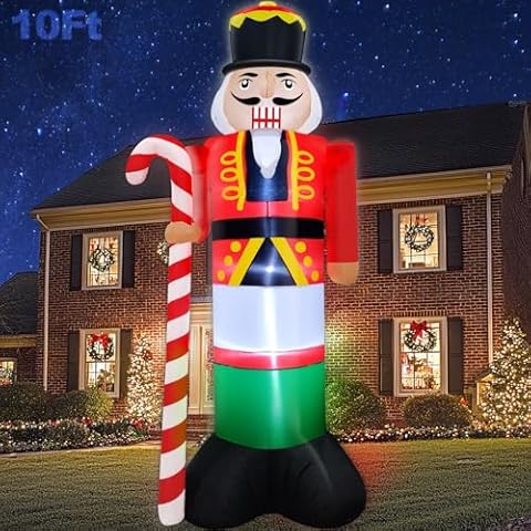 TURNMEON 10ft Giant Nutcracker Inflatable Decoration Cover