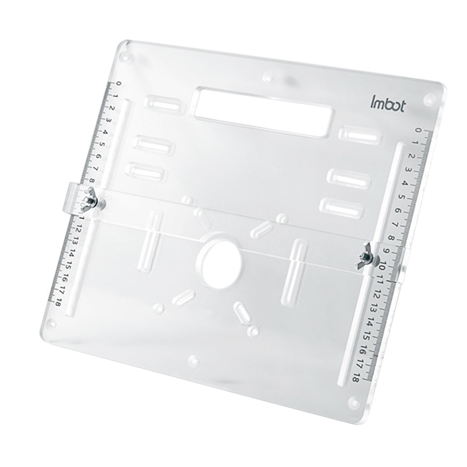 Placa de corte para carpintero sin perforaciones y placa inferior de riel guía para sierra circular con excelente durabilidad Base de máquina de, Claro, l
