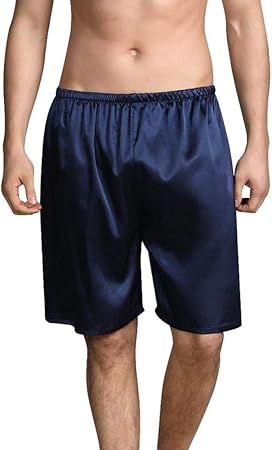 Pantaloncini da Notte da Uomo Pantaloncini da Notte per Uomo Comodi Pantaloncini  da Pigiama in Raso di Seta per La Casa Pantaloncini da Salotto Soft Home  Wear Moda M Navy : Amazon.it: