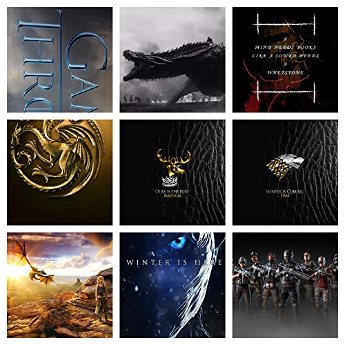 5 Ace Set of 9 Game_of_Thrones (6) Full Glue Gamer Sticker Poster ...