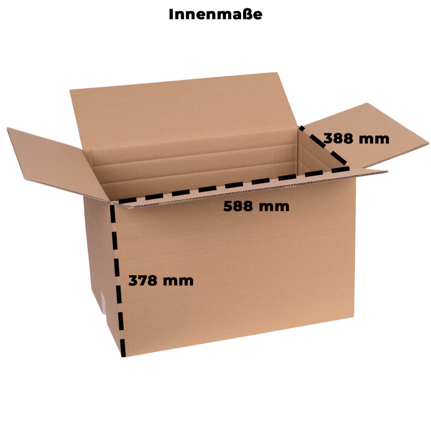 smiley pack 5 Stück Faltkartons 600 x 400 x 400 mm zweiwellig mit Höhenriller braun Versandkarton Verpackungskartons 60 x 40 x 40 cm aus Wellpappe 2 wellig Karton Pappkarton Versandbox Paket