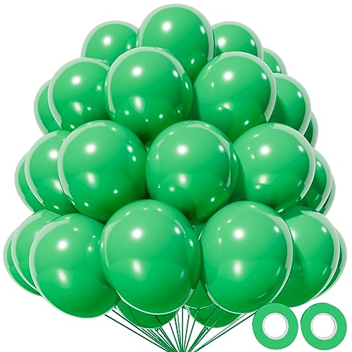 Image of Green Balloon 110pcs, 12 Inch Thickened Latex Party Balloons Helium Bright Color for Birthday Baby Shower Wedding Party Supplies Arch Garland Decoration