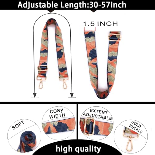 Image of Purse Straps Replacement Wide Crossbody Shoulder Strap for Bags Purse Extender Accessories Guitar Straps, Gold Buckle-91, 1.5inch, Modern