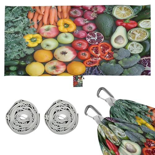 Takiito Vegetables Hammock 330 lb Capacity Travel Camping Hammock with Tree Straps, Portable Lightweight for Outdoor Beach Backpacking Backyard Patio