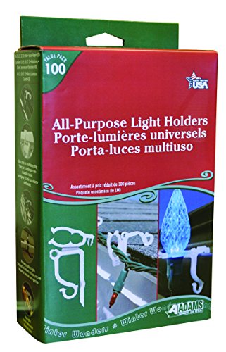 Adams Christmas All Purpose Light Clips Plastic 100 pk
