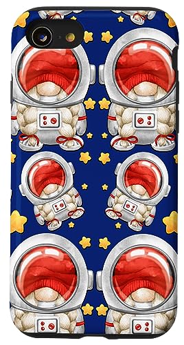 Installazione facile Custodia per iPhone SE (2020) / 7/8 Space Astronaut Gnome Cute Star Pattern For Space Lover