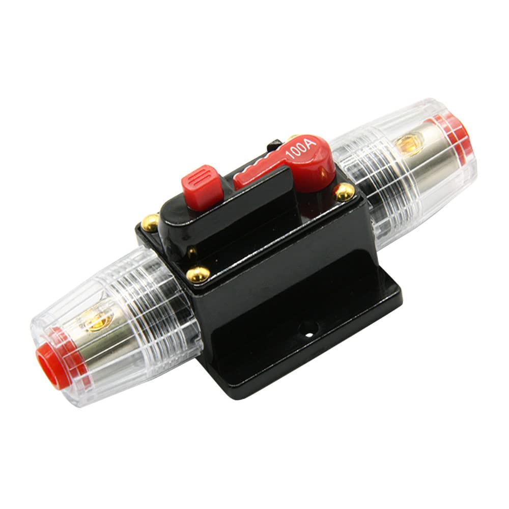 Apeixoto Car Audio 100Amp Resettable Fuse Circuit Breaker for Audio System Protection 12-24V DC for Car Audio Amps Overload Protection Fuse (100A) : Automotive