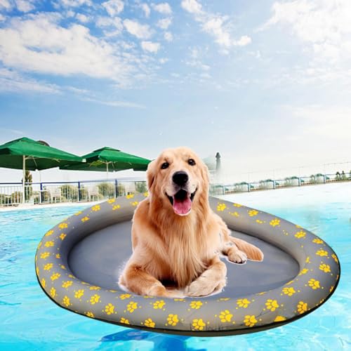 Doggy Pool Floating – schwimmende Höhle für Haustiere, Schwimmbad für Hunde, aufblasbares Floß, Sommerpool für Haustiere, aufblasbares Strandspielzeug