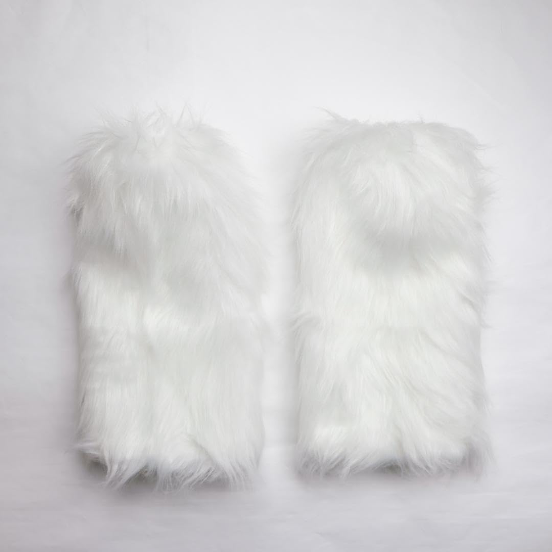 Amazon.co.jp: 平成ギャル Y2K レッグウォーマー ファー 韓国 厚底