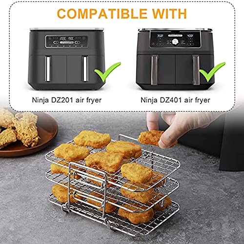 Plumflex Air Fritteuse Rack für Ninja Stahl 304 Multi-Layer Dehydrator Rack Toast Rack Air Fritteuse Zubehör – Bild 3