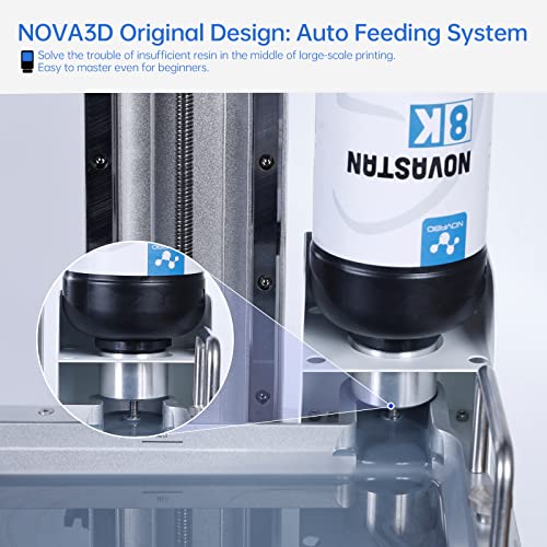 Nova3D Whale3 Se Msla 3D Resin Printer Uv Resin Photo Curing Printer With 10.3-Inch 8K Monochrome Lcd 228 X 128 X260 Mm³ / 8.97 X 5.03 X 10.23 In³ Larger Printing Size #TOP4