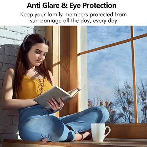 Dudux One Way Window Tint Solar Film Daytime Privacy Reflective Mirror Film Windows Tinting Heat/Uv Blocking And Sun Control Film For Home Skylights Sliding Doors - Blue Silver 24 Inch X 9.84 Feet #TOP3