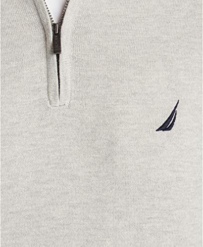 Nautica Men's Navtech Quarter-Zip Sweater, Medium Grey Heather
