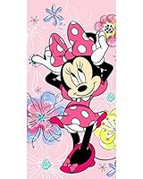 Jerry Fabrics Disney Minnie Mouse Duschtuch Strandtuch Badetuch 70 x 140 cm, Mehrfarbig