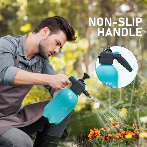 Image of OEM Heavy Duty 2L Pressure Spray Pump for Plants - Adjustable Mist & Jet Flow, Garden Sprayer Bottle for Watering, Cleaning, Fertilizer, Pesticide & Car Wash (Multipurpose Use)