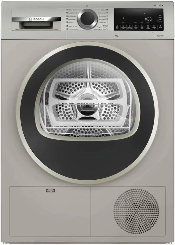 Bosch 9 kg Fully Automatic Condenser Tumble Dryer WPG24108IN, Silver ...
