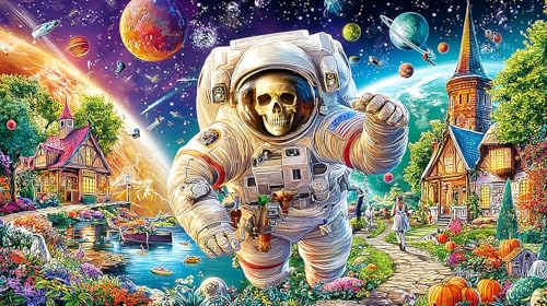 Rompecabezas de astronauta de 1000 piezas para adultos en cartón reciclado