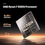 P4 Plus Mini PC Desktop Computers, AMD Ryzen 7 5825U, 32GB DDR4, 1TB SSD, Win 11 Pro, Dual LAN 2.5G/Wi-Fi 6E/BT5.2, 4K Triple Display, Compact Silent PC for Gaming, Office, Design - Image 3