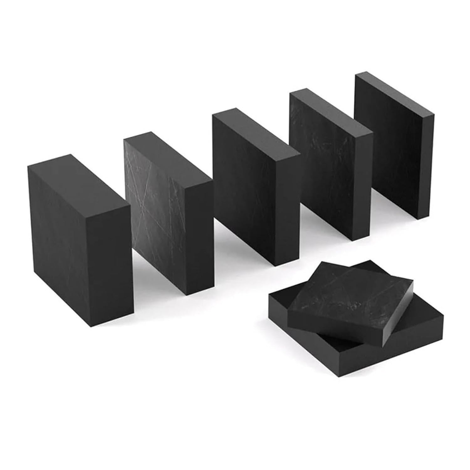 Black Industry Rubber Block Elastic Anti Slip Damping Gasket Shockproof Pad Insulation Wear-Resistant PlateThickness 10mm-100mm(150x150x15mm)