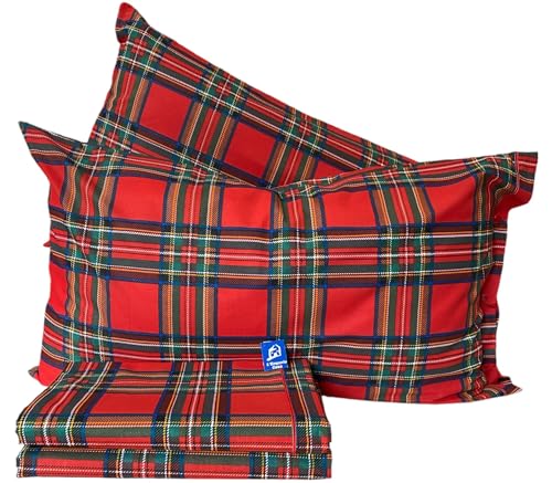 L'Emporio Casa Set Lenzuola in Flanella, Cotone Italiano 100% Pettinato, Anti-Pilling Varie Misure (Tartan, Matrimoniale)