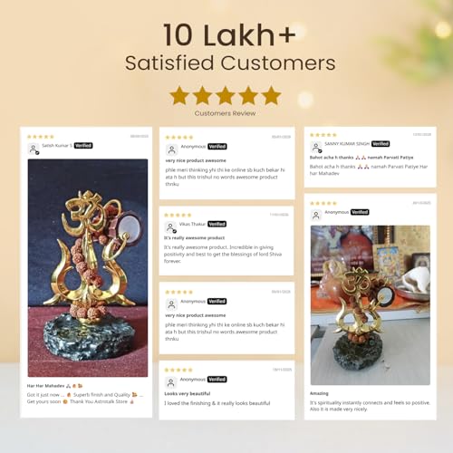 Image of Astrotalk Resin Mahadev Trishul Murti | Compact Shiv Murti For Home Temple, Car Dashboard Or Office Shelf | Lord Shiva Idol For Puja Mandir & Meditation Corners | 8.5X6.5X11 Cm | 1 Piece