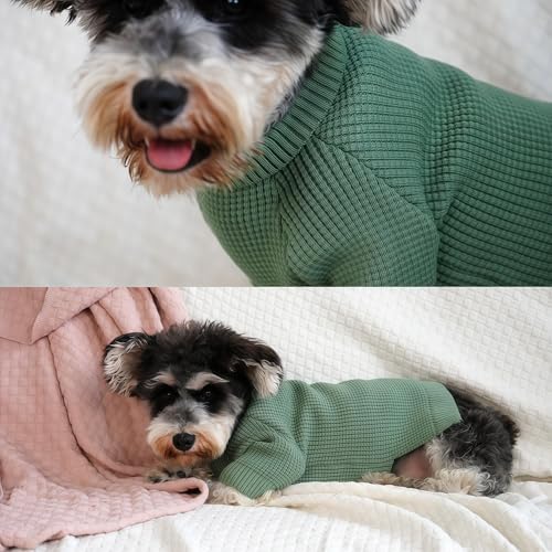 KONVINIT Hundepullover Kleine Hunde Winter Warmer Hund Pullover Weich Rollkragen Strickpullover für Welpen Hunde