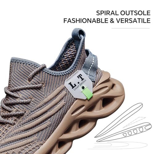 Image of Mens Running Shoes Gym Slip on Sneakers Non Slip Walking Tennis Sports Work Athletic Workout Casual Lightweight Breathable Fashion