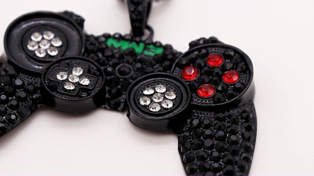 Jemant Video Game Controller Necklace For Men Women Cubic