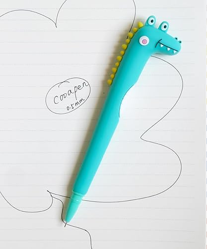 Miniatura 5 de Bolígrafo de gel con forma de tiburón suave al tacto y de dibujos animados, de 0.020 in, tinta negra, kawaii, papelería, para oficina, escuela,