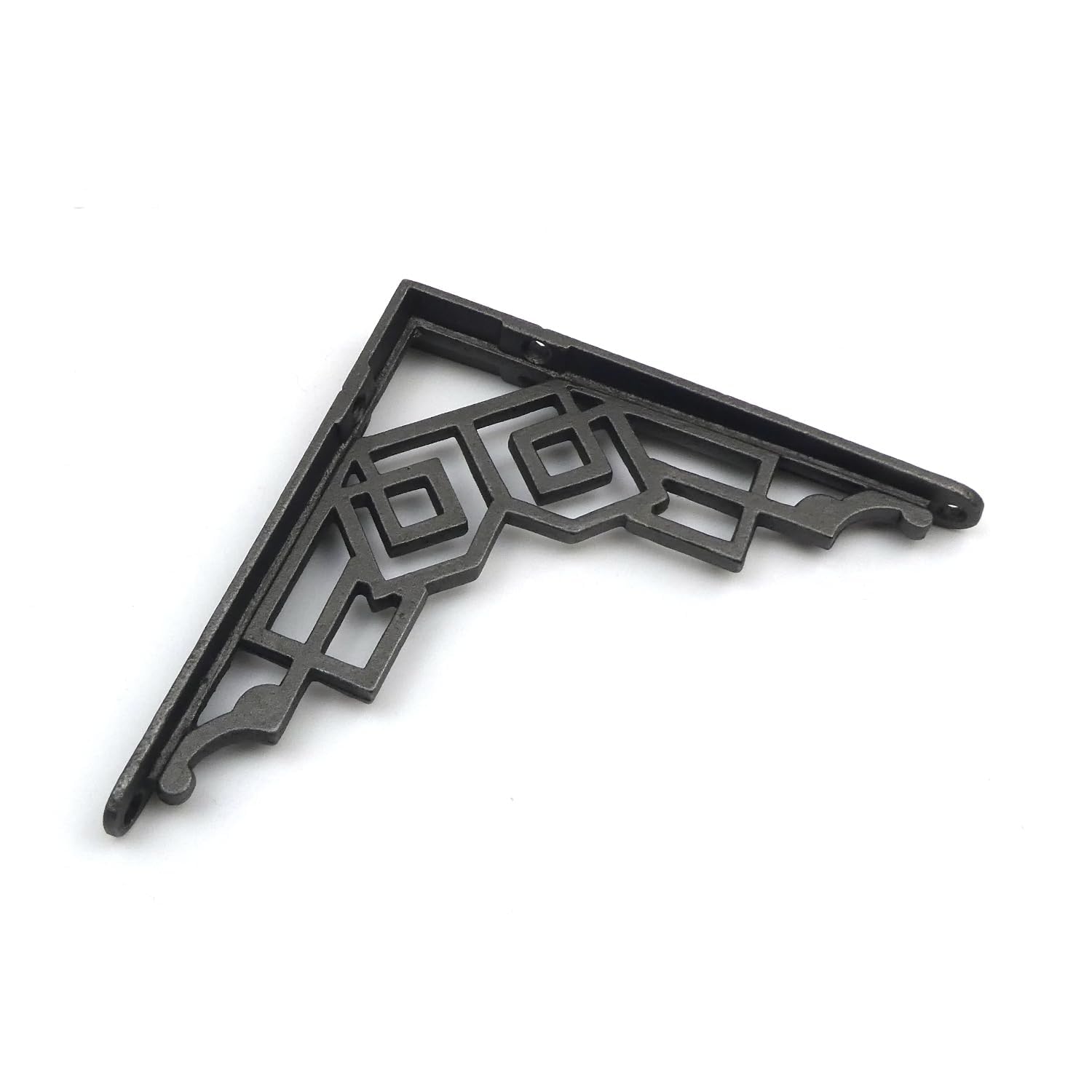 Oakcrafts Cast Iron Pair Of Art Deco Shelf Bracket - 125Mm X 125Mm