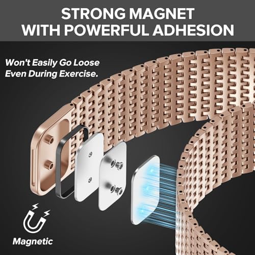 Image of WINGLE Magnetic Mesh Loop for Apple Watch Band Ultra 3 /2 /1 Band 49mm 46mm 45mm 44mm 42mm 40mm 41mm 38mm Men Women, Stainless Steel Adjustable Metal Strap for iWatch Series 11 10 9 8 7 6 5 4 3 2 1 SE