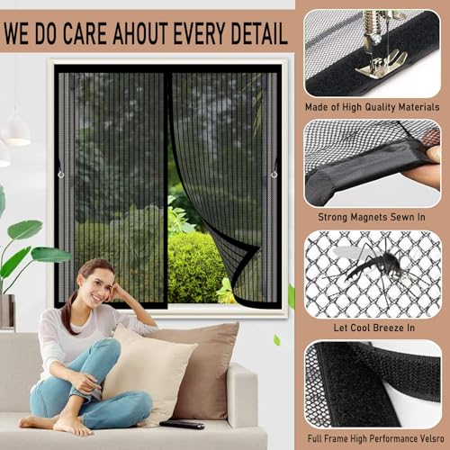 Moustiquaire réglable DIY anti-moustique pour porte extérieure et balcon