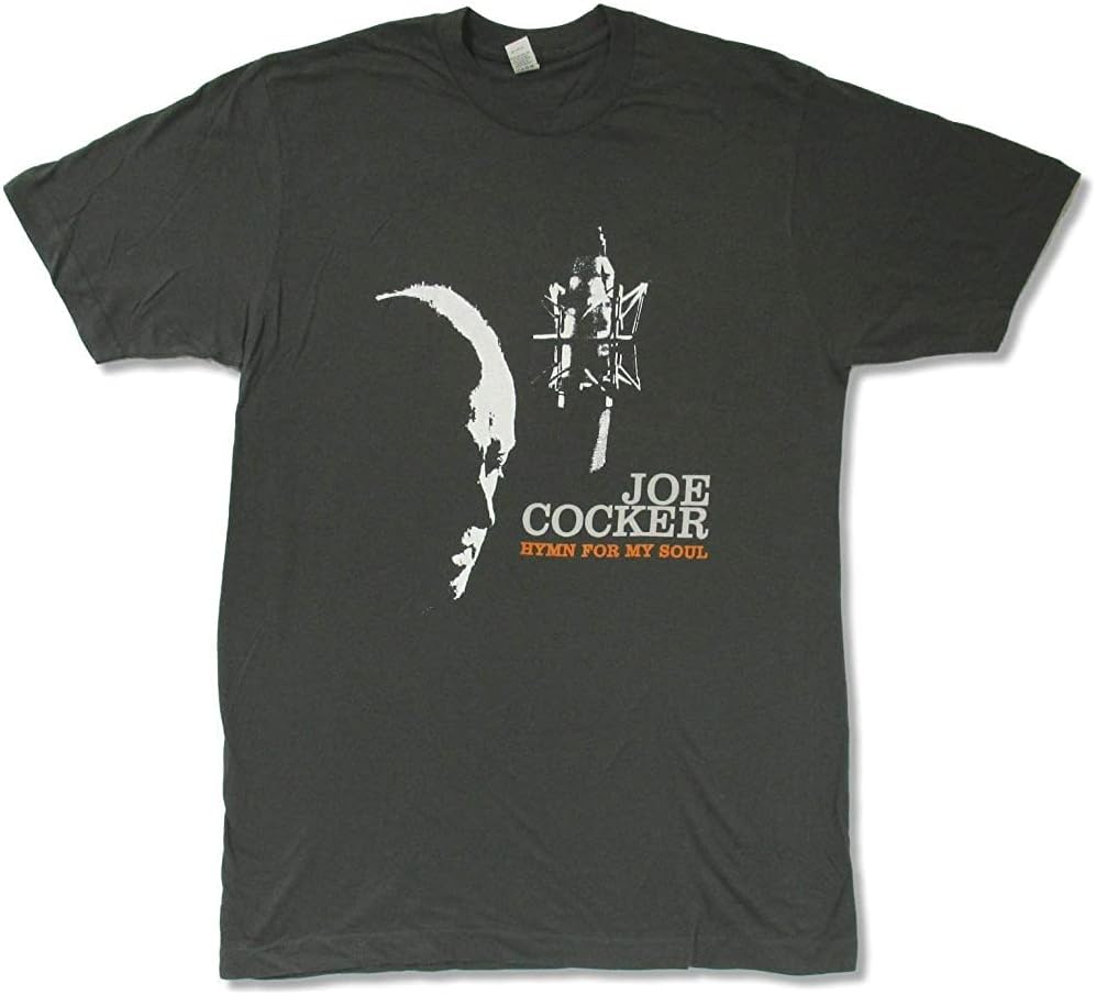 Joe Cocker Profile Hymn for My Soul Tour Dark Grey T Shirt Grey
