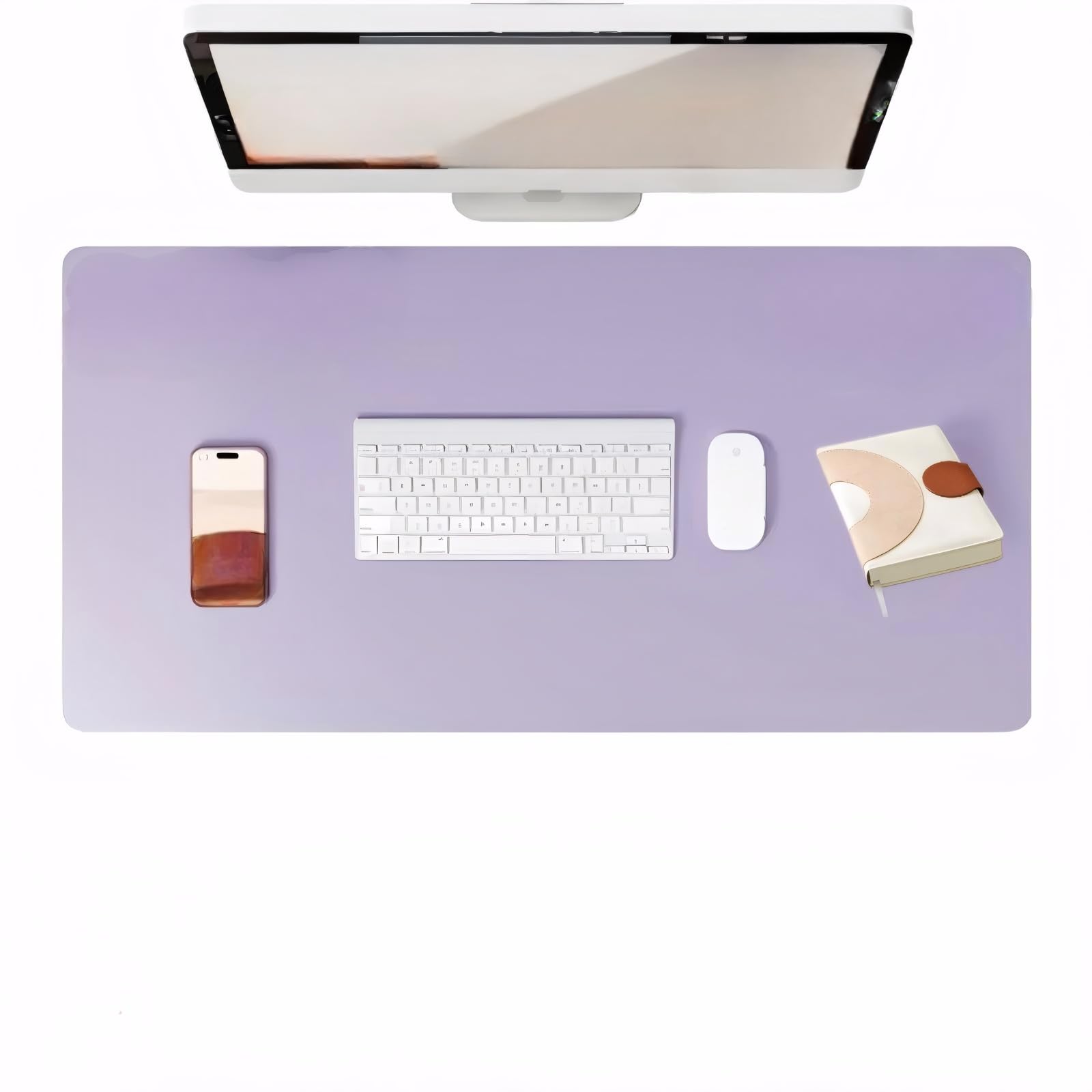 NINGYANExtra Large Office Desk Mat - Waterproof Keyboard Mouse Pad, Heat-Resistant Dining Table Protector, Writing Board Computer Mat, Large Desktop Blotter, Laptop Desk Pad (Light purple31.5×15.8")