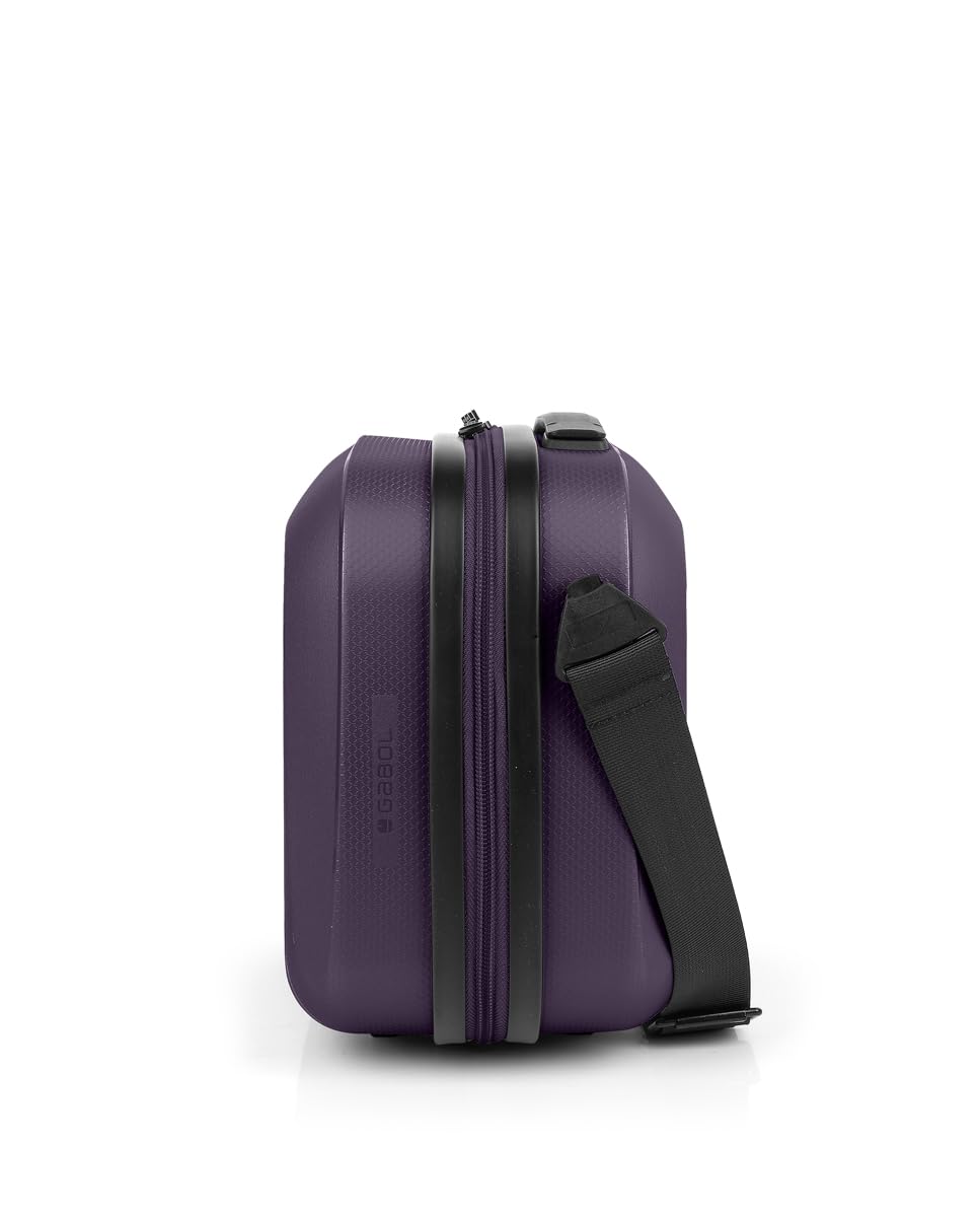 Gabol - Neceser de Viaje Rígido Brooklyn 35x27x17 cm - Peso 0,8kg con Capacidad 13,8L - Acople a Maleta y Correa Ajustable - Diseño Español en Polipropileno e Interior Reciclado RPET - Morado