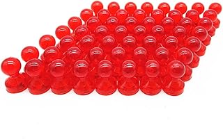56 chinchetas magnéticas de color transparente para pizarra blanca, para uso en casa, escuela, aula y oficina, color naranja