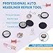 Glarks 272Pcs Car Roof Headliner Repair Kit, 60Pcs Black Car Roof Repair Rivets Headliner Repair Button, Red Push Pins, Headliner Retaining Pins for Major Brands of Cars (Black, 152Sets)
