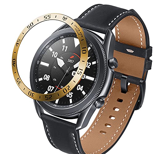 DVPHA Bezel Ring For Samsung Galaxy Watch 46mm/42mm Gear S3 Frontier/Classic Metal Protector Cover Case Galaxy watch 3 45mm/41mm (Color: roes gold time 2, Dial Diameter: Galaxy watch 46mm)