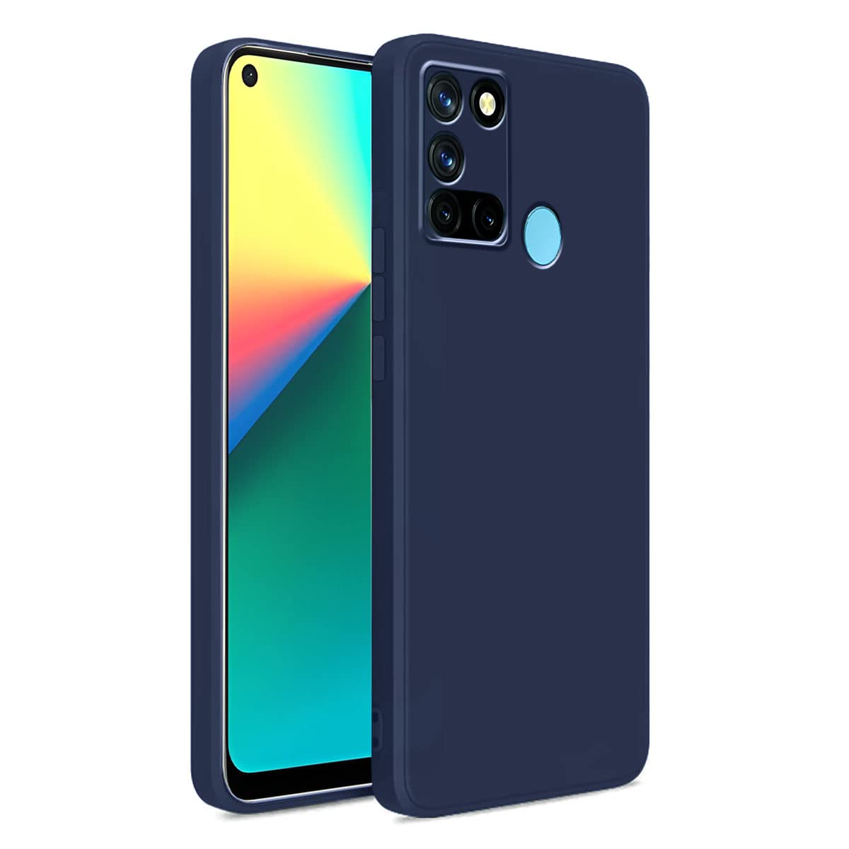 LIRAMARK Silicone Soft Back Cover Case for Realme 7i (Blue) (B0BS65XBD8) Amazon Price History, Amazon Price Tracker